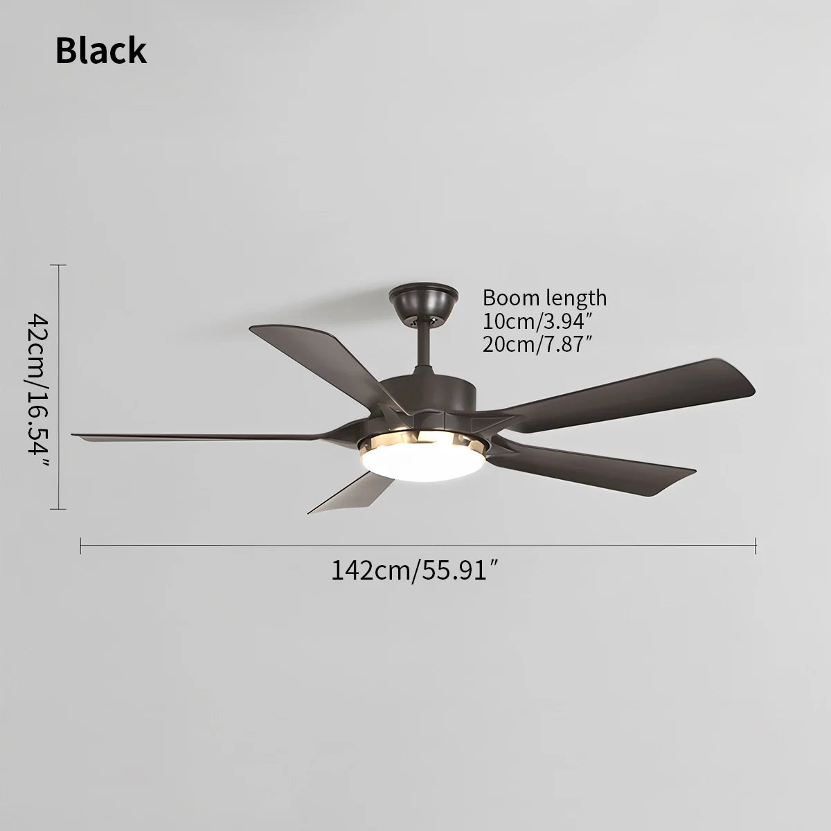 Feyran Dimmable Ceiling Fan with Light & Remote Control