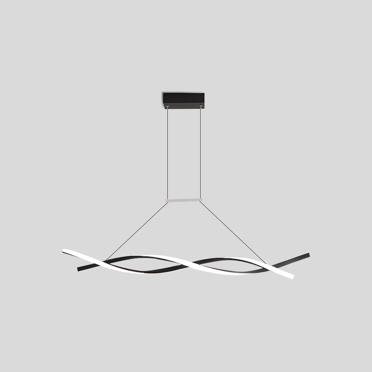 Feyran LED Linear Wave Chandelier for Dining Room