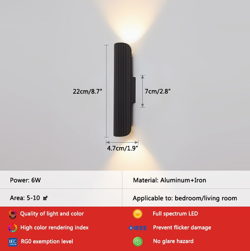 Feyran Roman Column Wall Lamp for Living Room