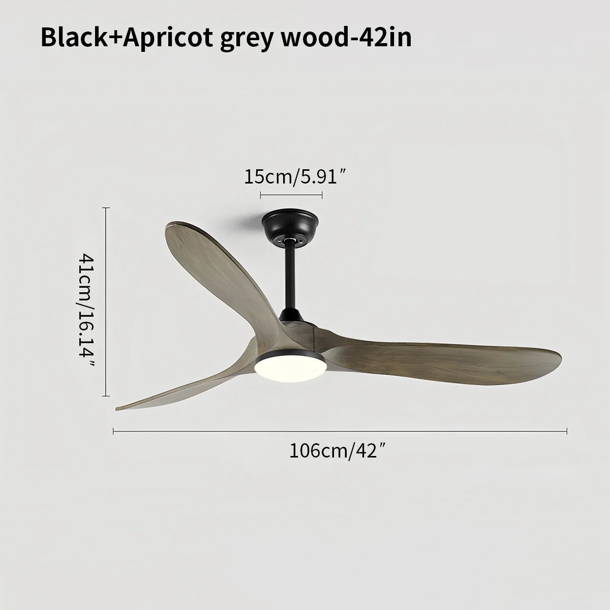 Feyran Nordic Solid Wood Ceiling Fan with Light