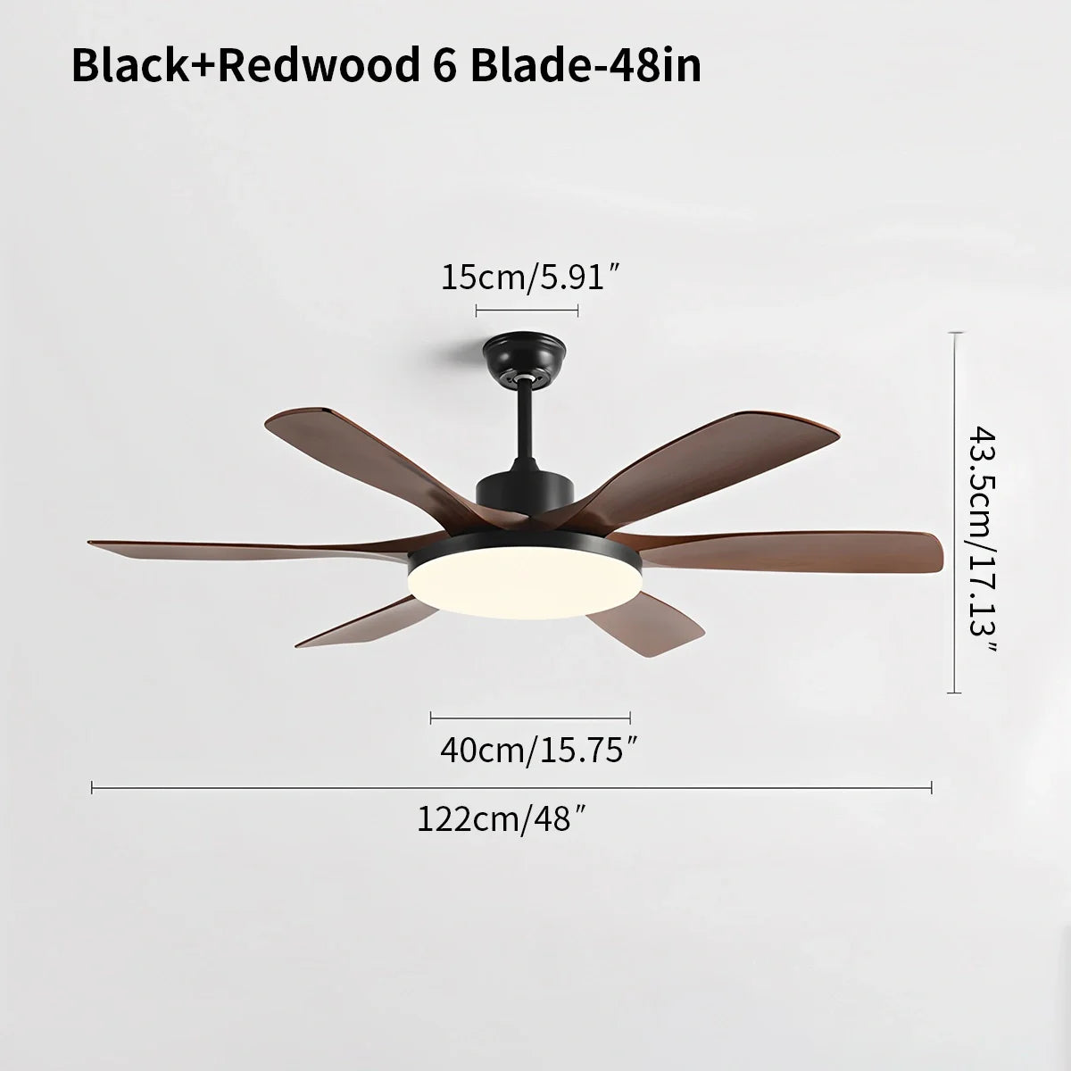 Feyran Living Room 6-Leaf Ceiling Fan Light