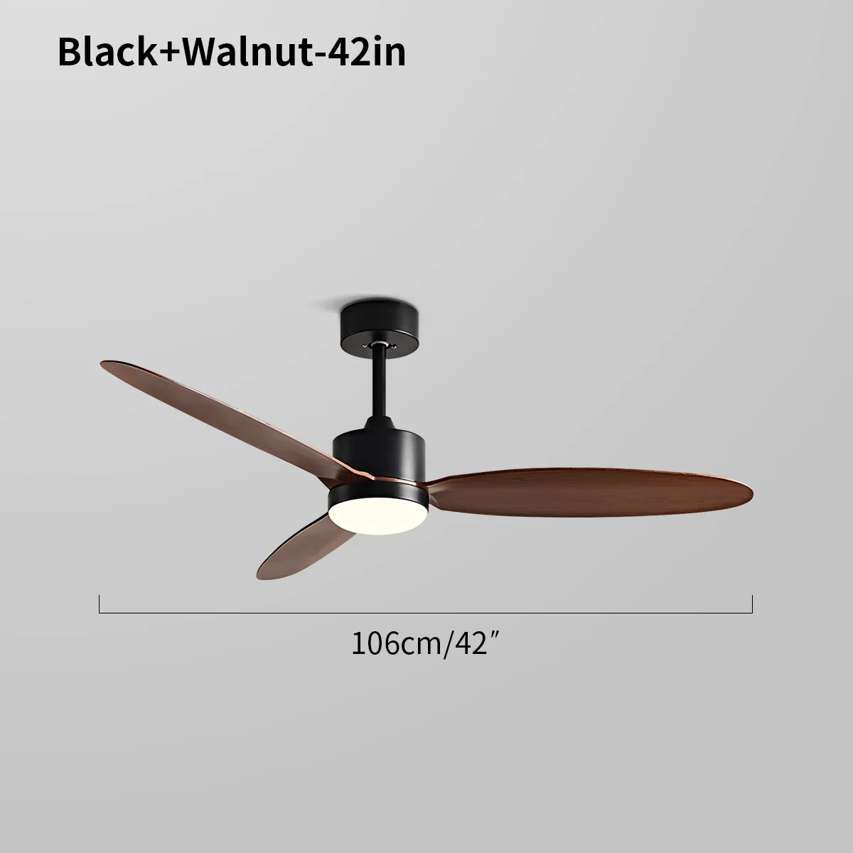 Feyran 3-Blade Ceiling Fan With Light for Bedroom