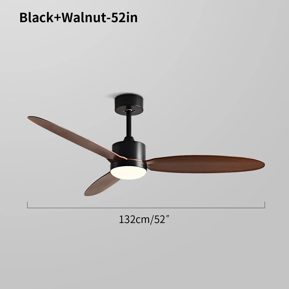 Feyran 3-Blade Ceiling Fan With Light for Bedroom