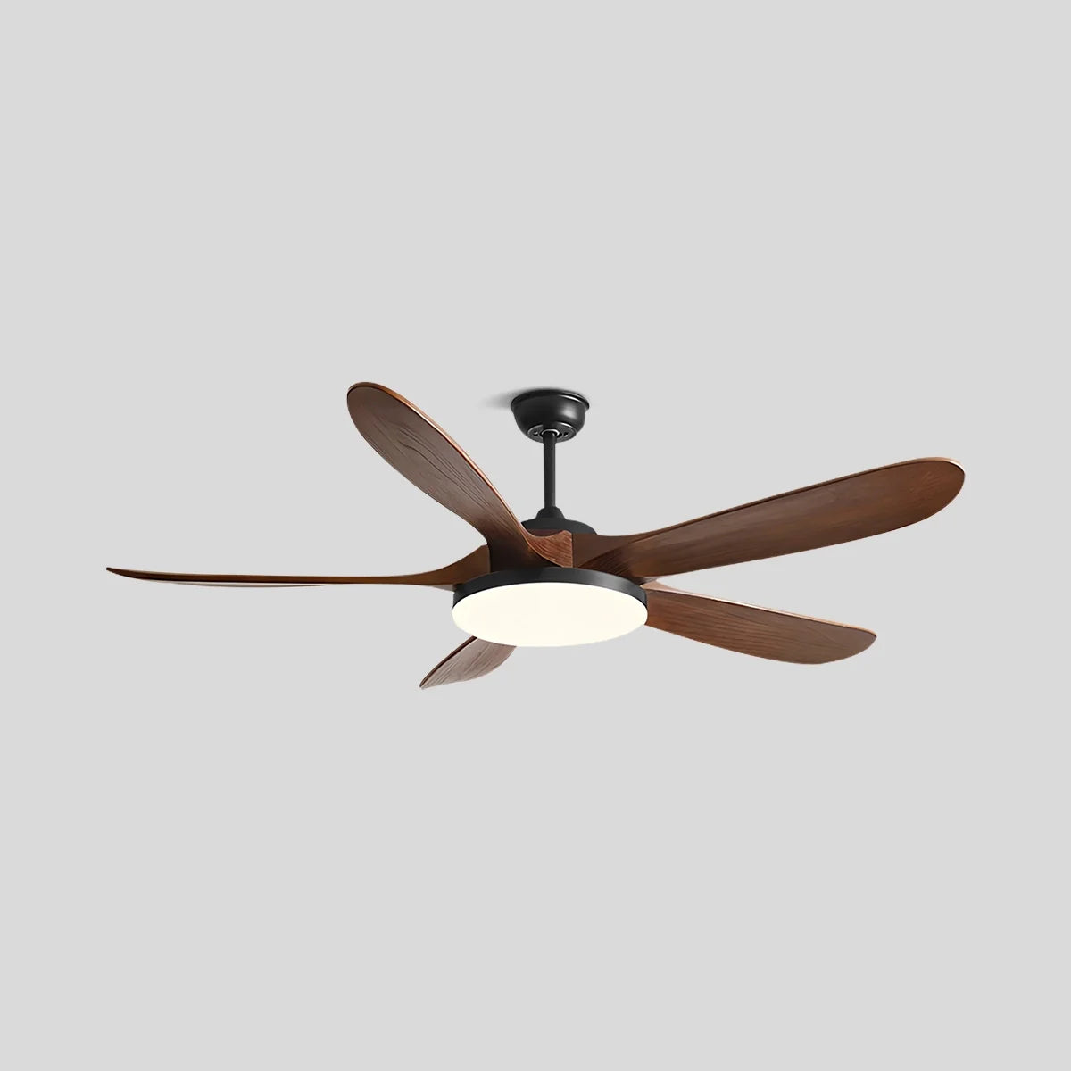 Feyran 5-leaf Solid Wood Ceiling Fan Light