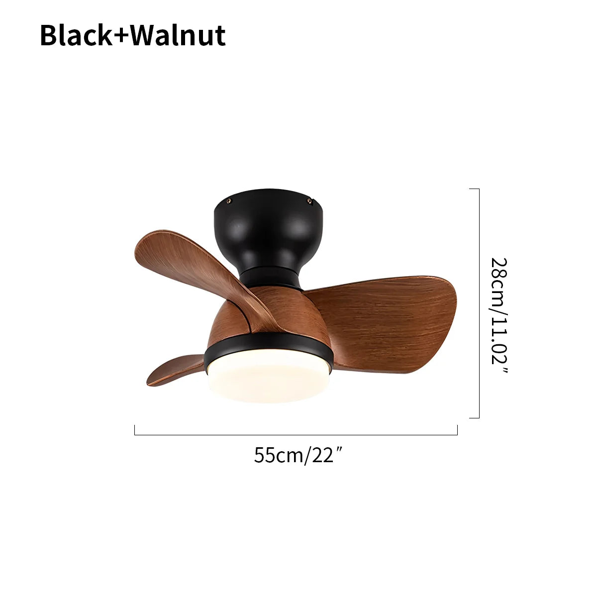 Feyran Small Flush Mount Ceiling Fan with Light