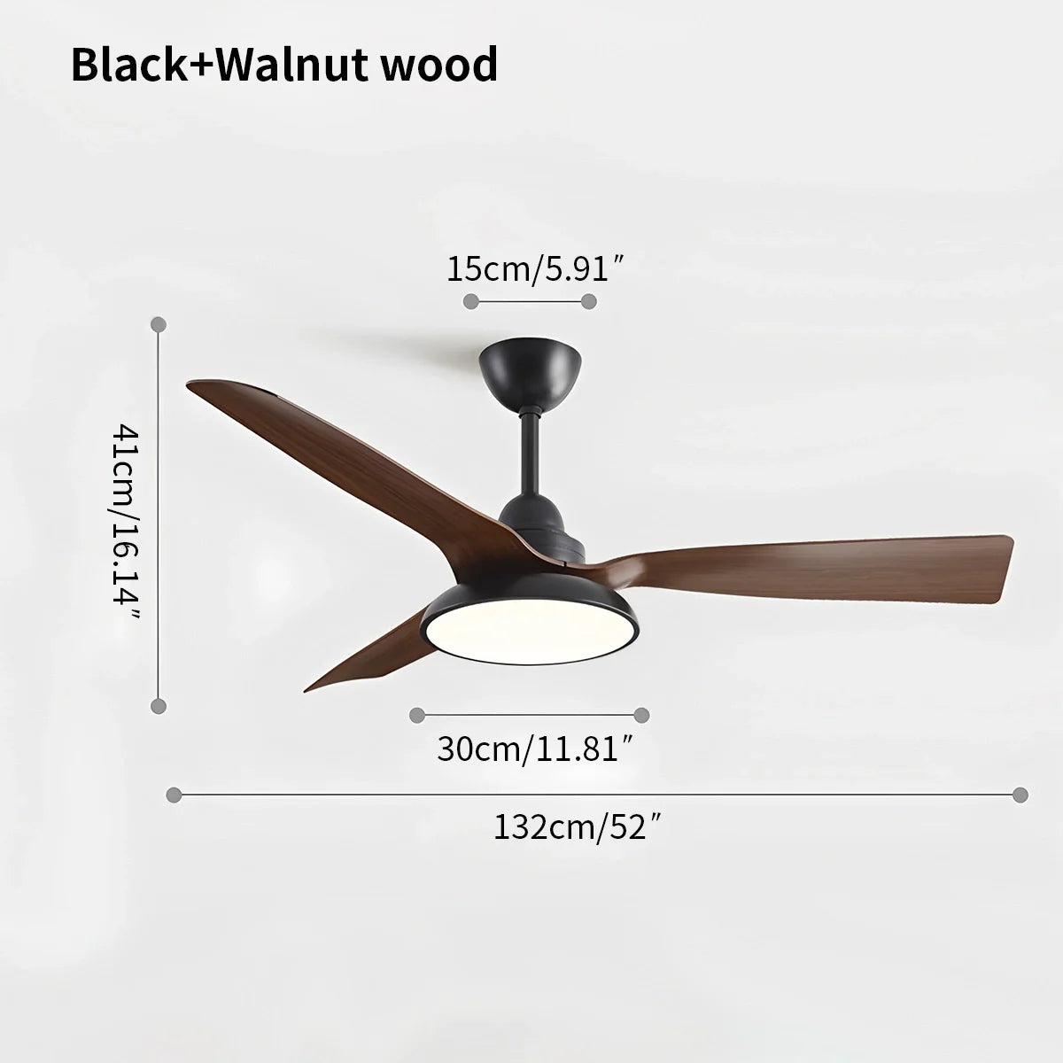 Feyran American Retro Ceiling Fan With Light