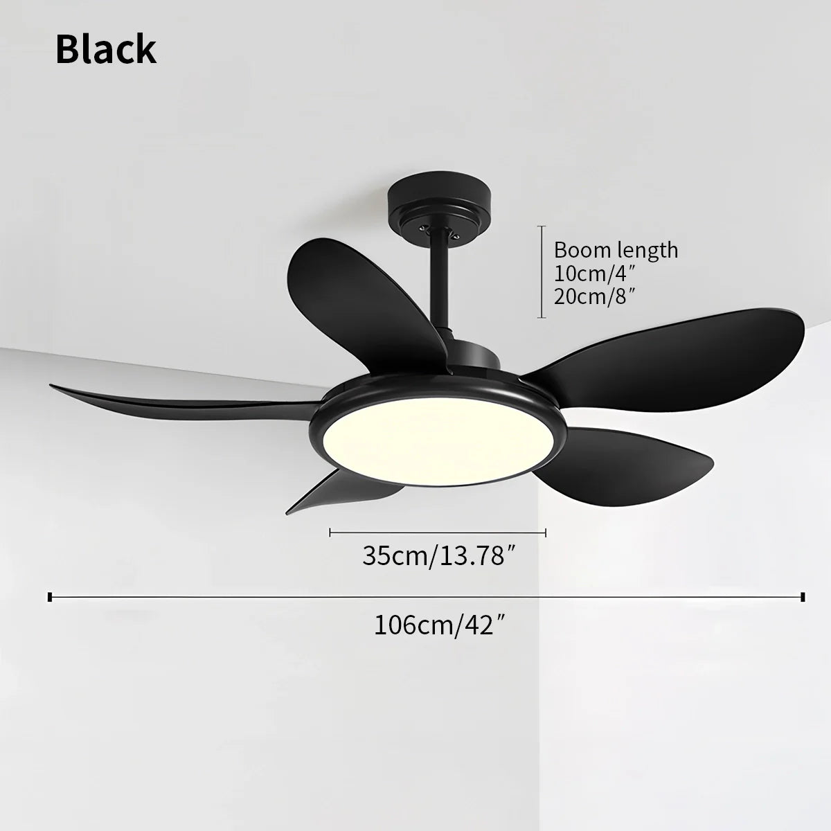 Feyran 5-Blade Wood Ceiling Fan with Light for Living Room