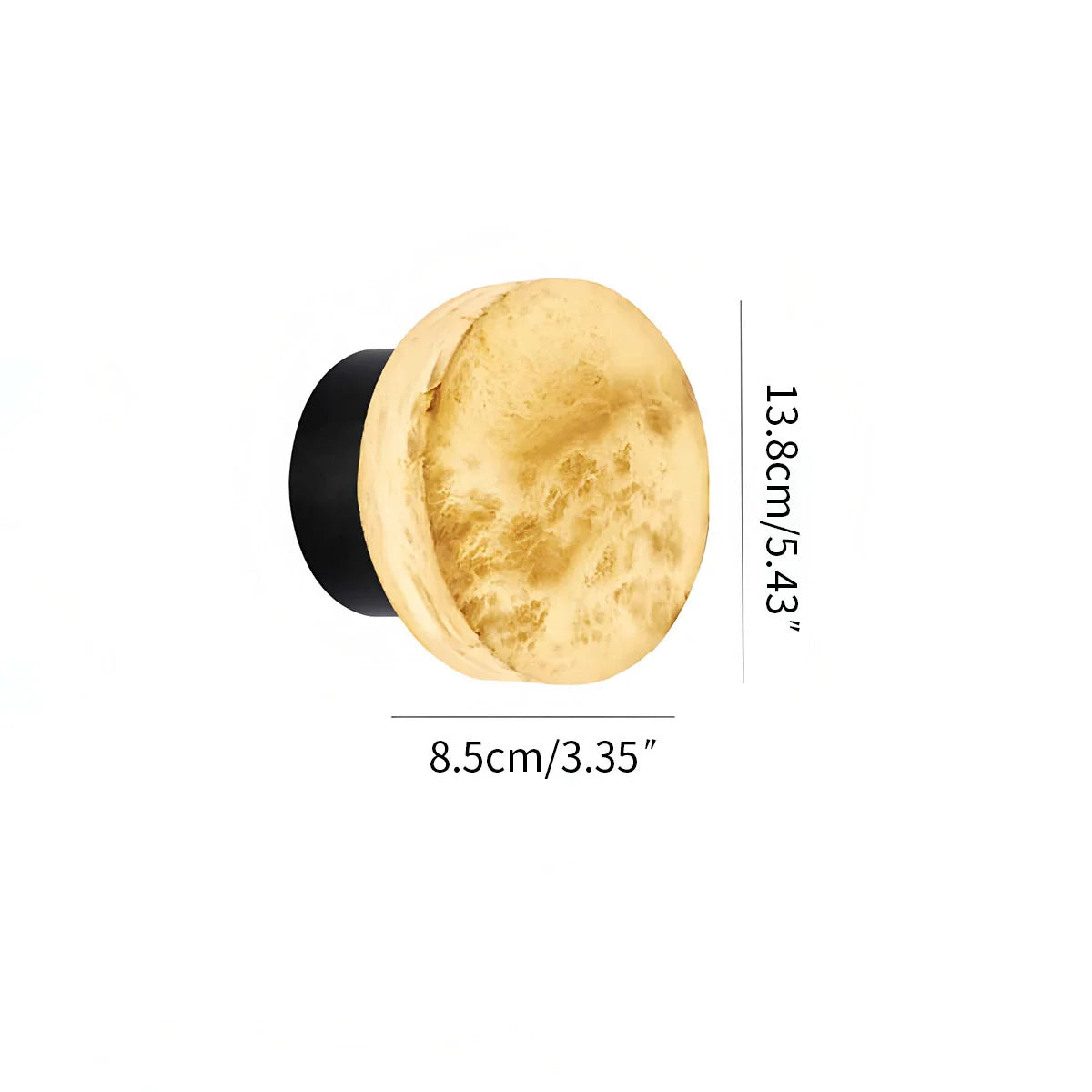 Feyran Simple Round Spanish Alabaster Wall Light for Hallway