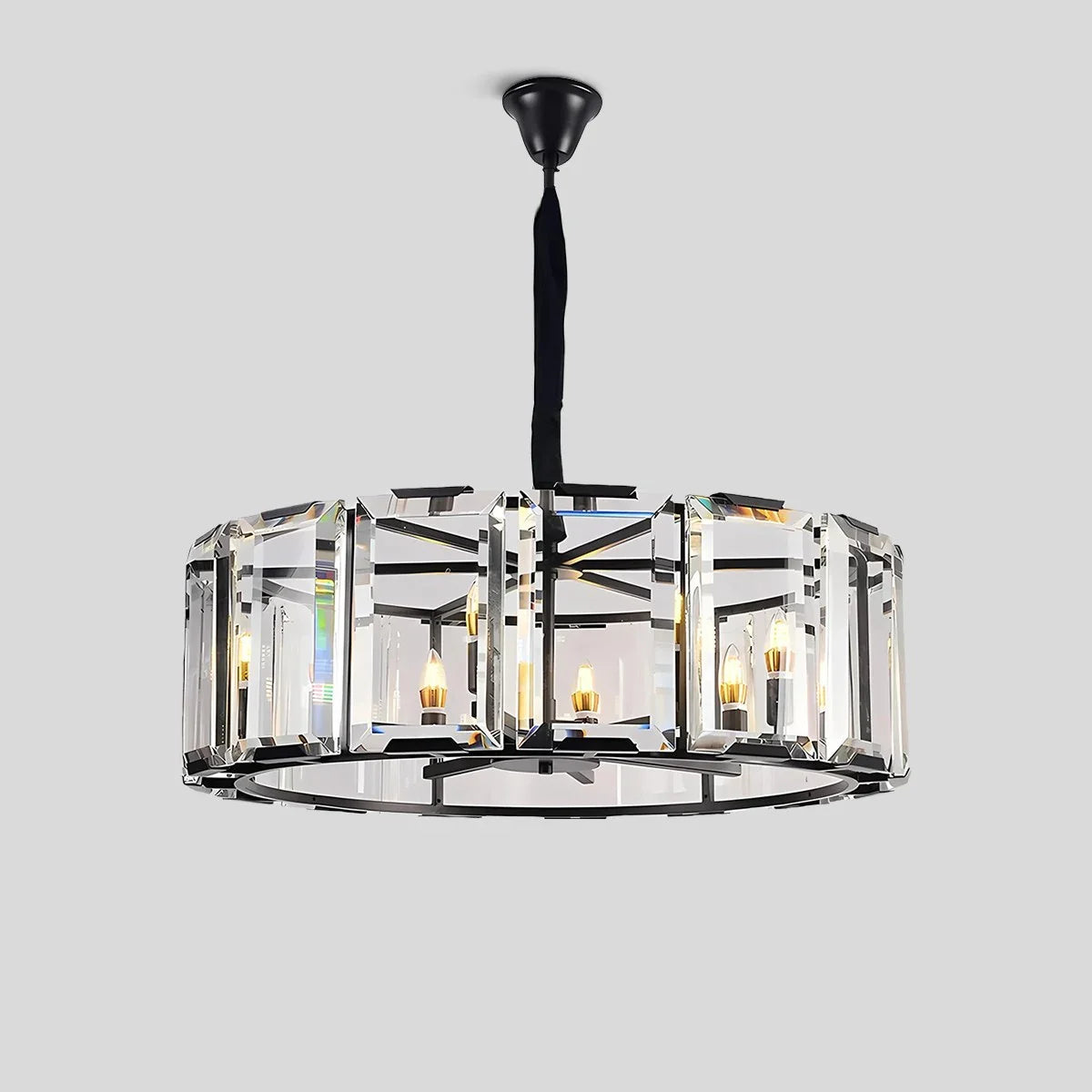 Feyran Circular Glass Chandelier for Dining Room