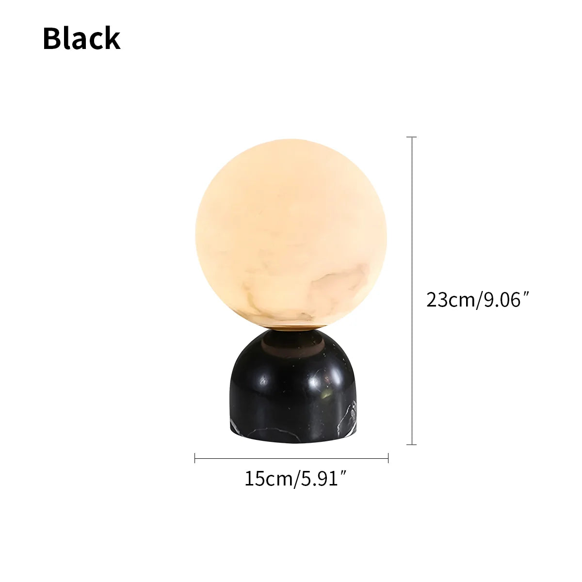 Feyran Modern Globe Spanish Alabaster Table Lamp Bedside Lighting