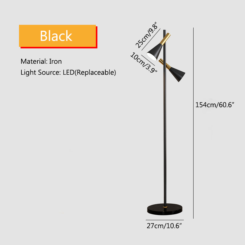 Feyran 2-Bulb Adjustable Pole Floor Lamp