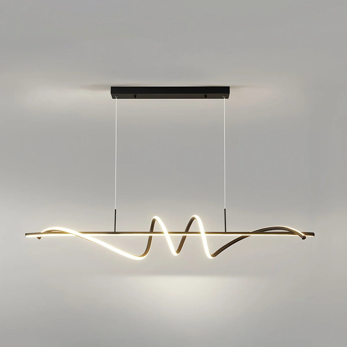 Feyran Wave Linear Chandelier for Dining Room