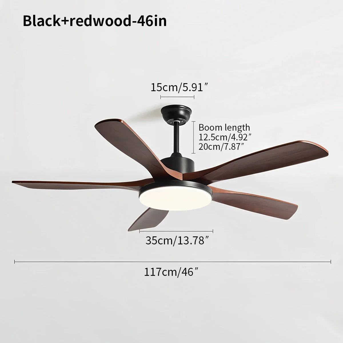 Feyran Living Room Minimalist Ceiling Fan with Light