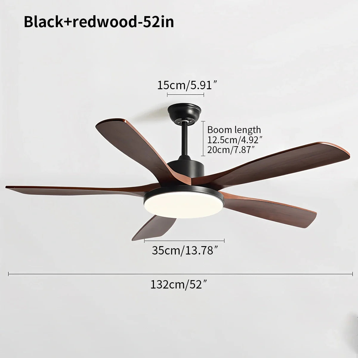 Feyran Living Room Minimalist Ceiling Fan with Light