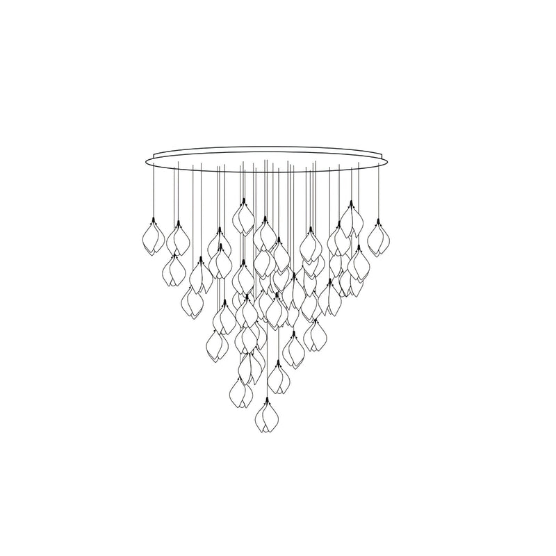 Galaxy Celeste Flora Crystal Spiral Chandelier