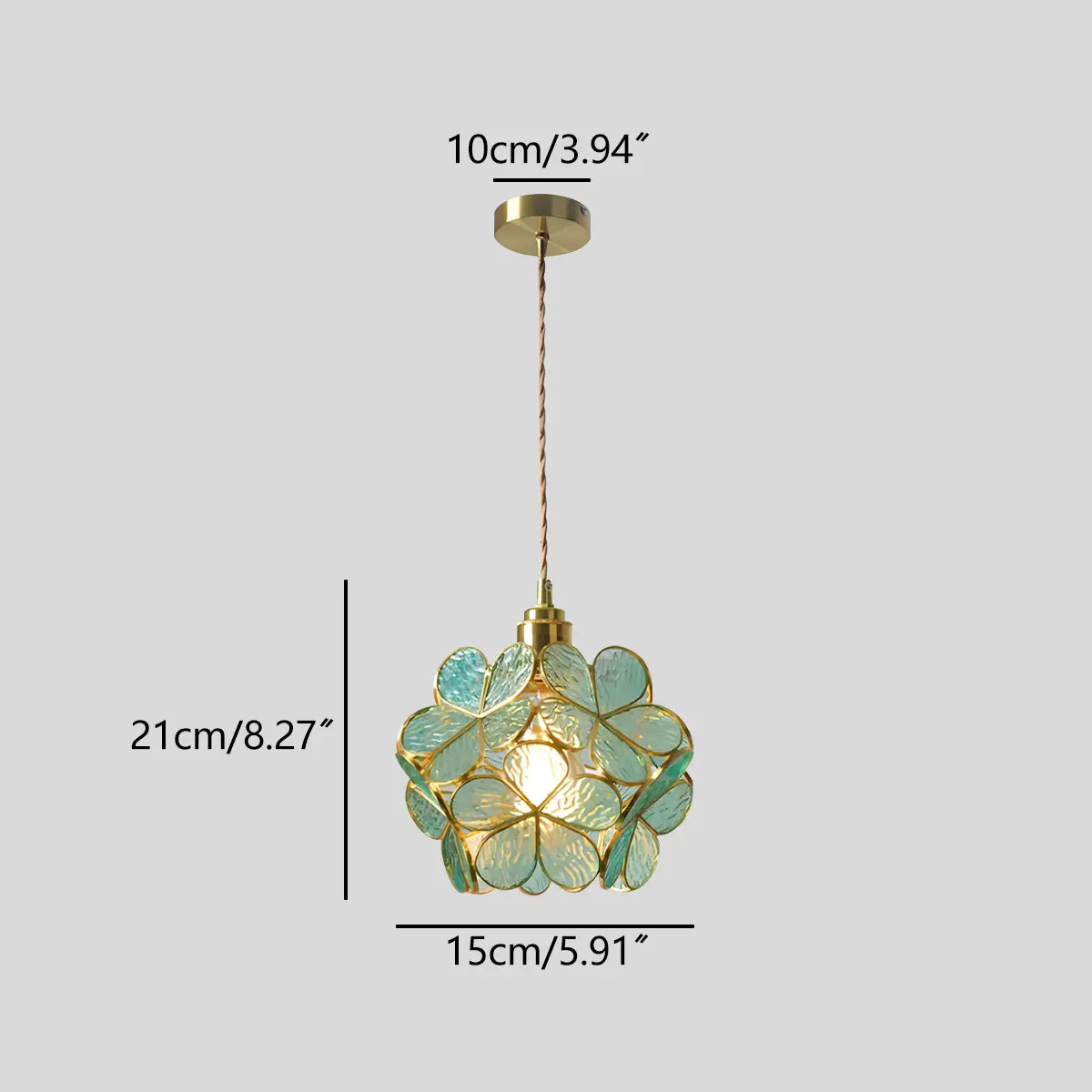 Feyran Cherry Blossom Stained Glass Pendant Light