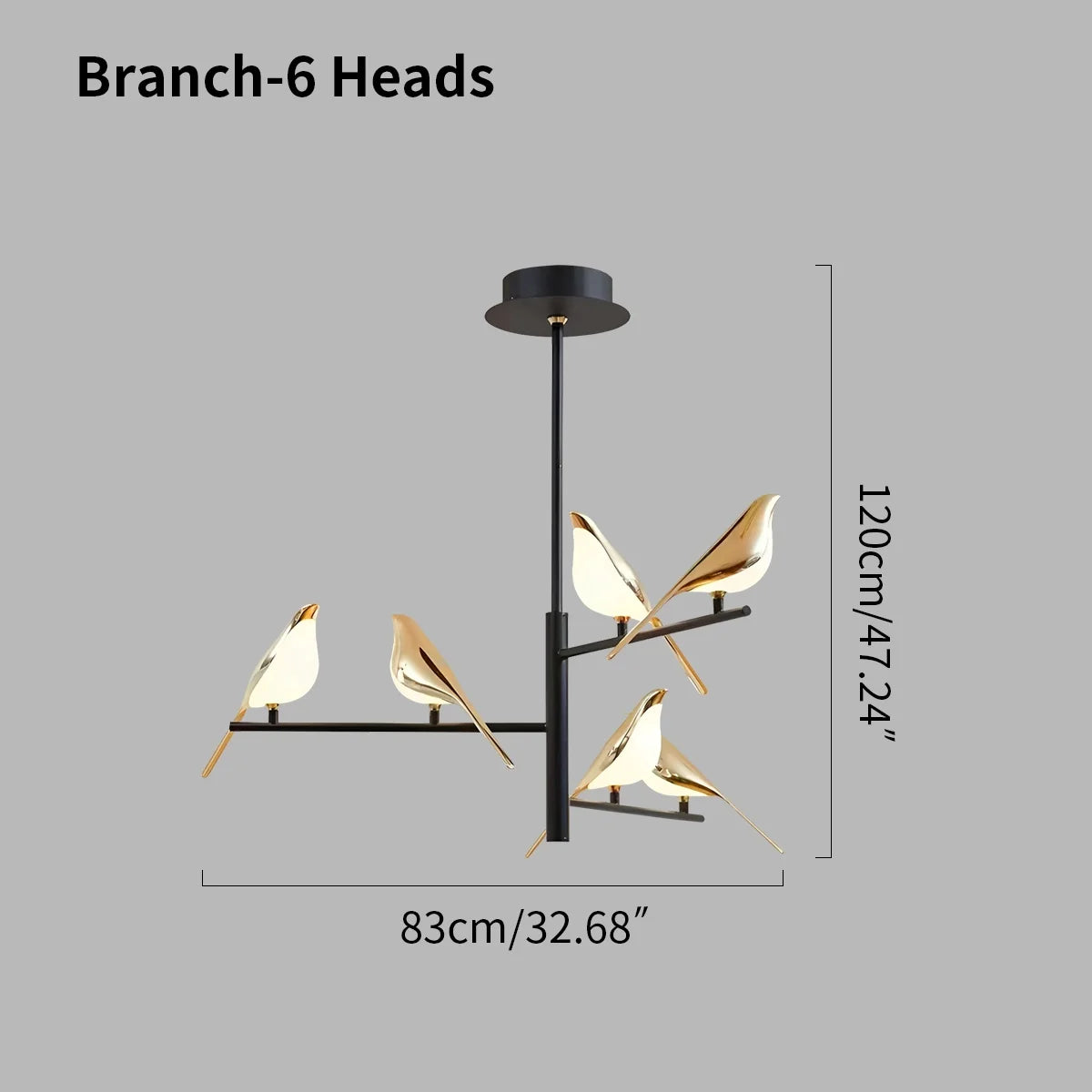 Feyran Modern Gold Birds LED Chandelier