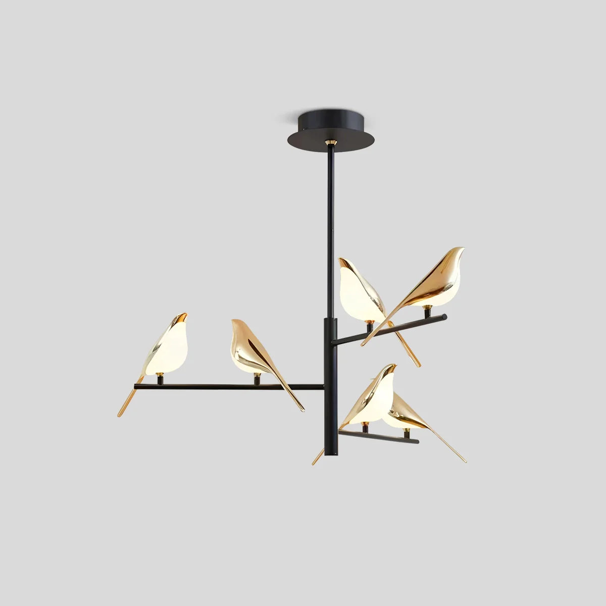 Feyran Modern Gold Birds LED Chandelier