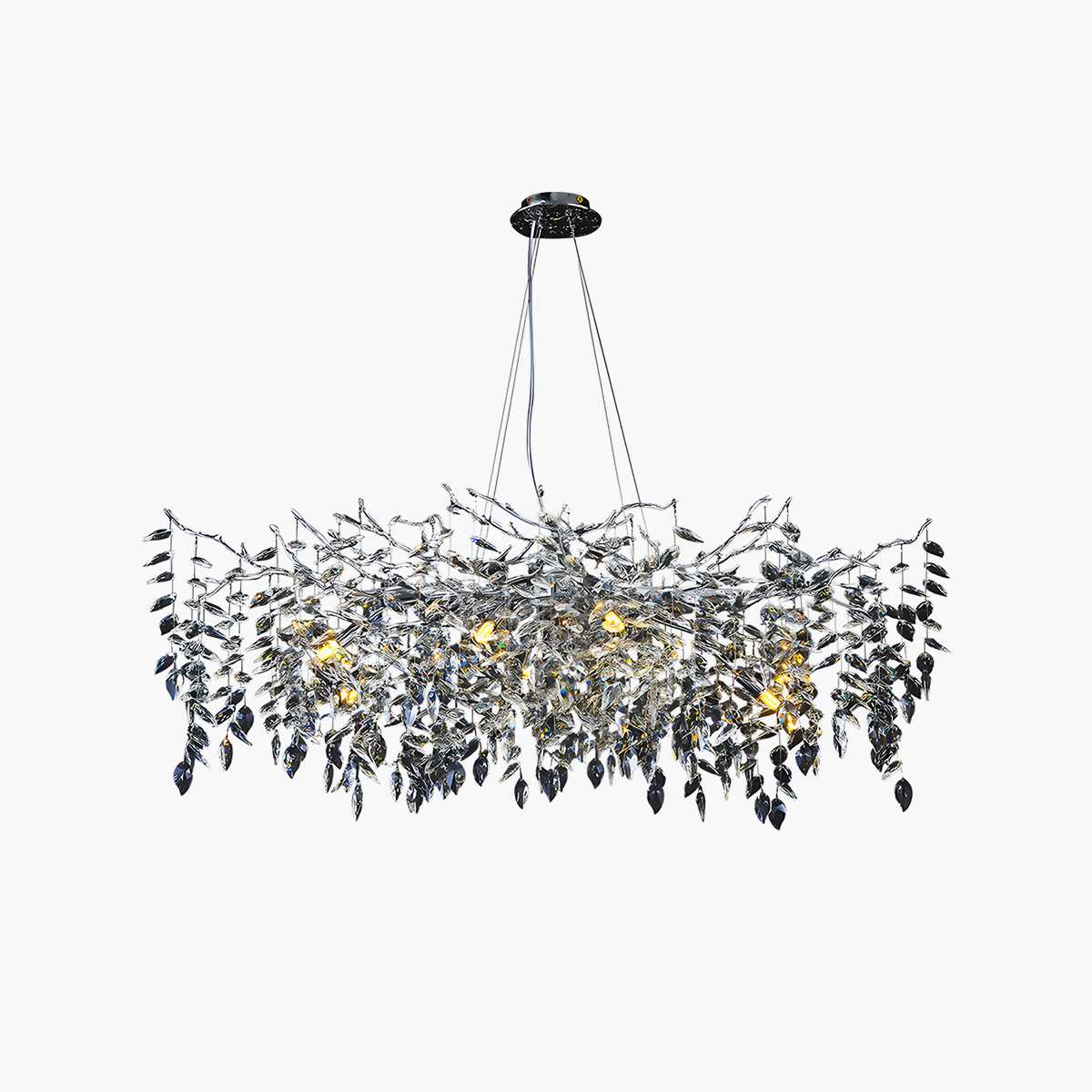 Feyran Leaf Crystal Chandelier for Living Room