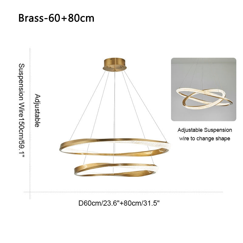 Feyran Modern Simple Mobius Circle Chandelier