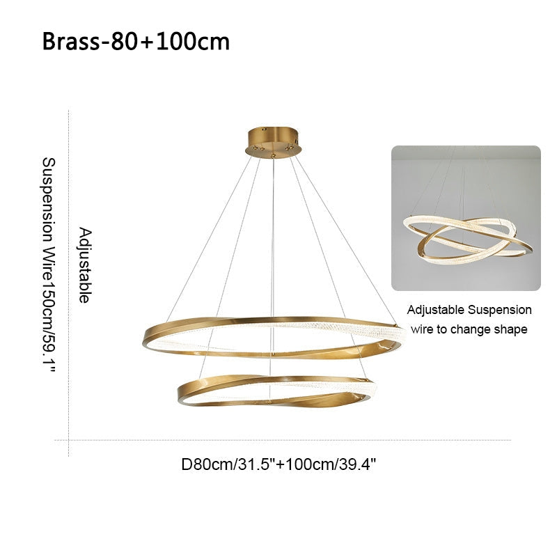 Feyran Modern Simple Mobius Circle Chandelier