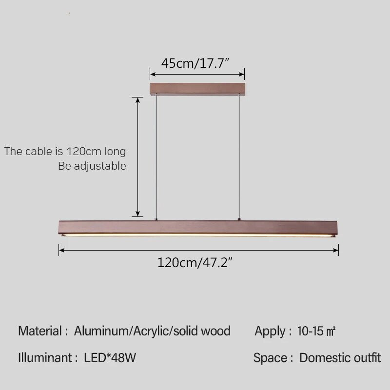Feyran Nordic LED Linear Pendant Light for Kitchen Island