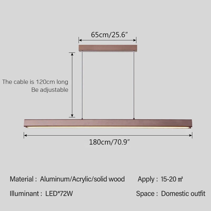 Feyran Nordic LED Linear Pendant Light for Kitchen Island