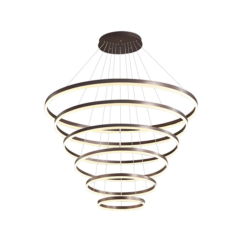 Feyran Tiered Ring Chandelier with Multi-Layer Rings