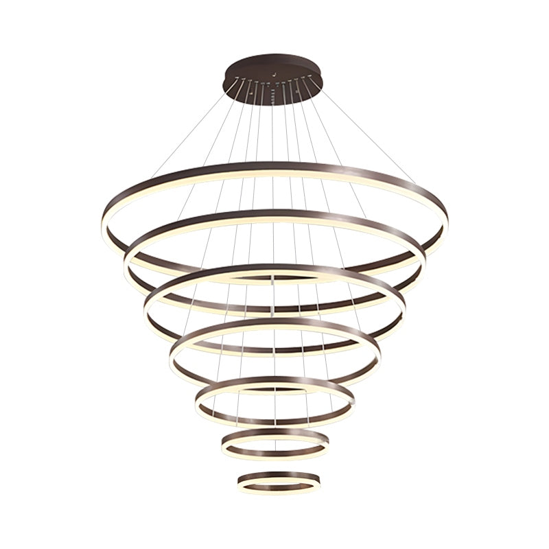 Feyran Tiered Ring Chandelier with Multi-Layer Rings