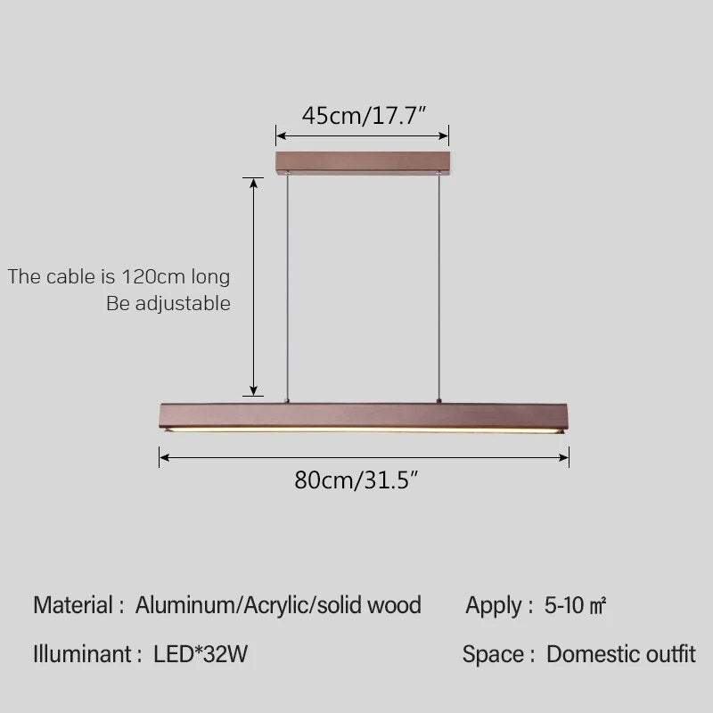 Feyran Nordic LED Linear Pendant Light for Kitchen Island