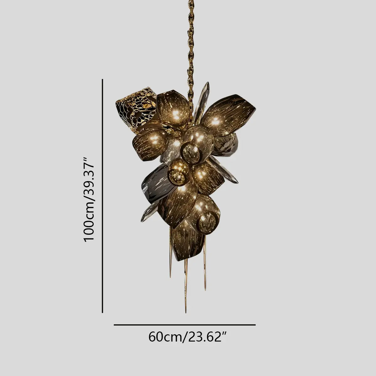 Feyran Kallisto Sculptural Glass Chandelier for Dining Room
