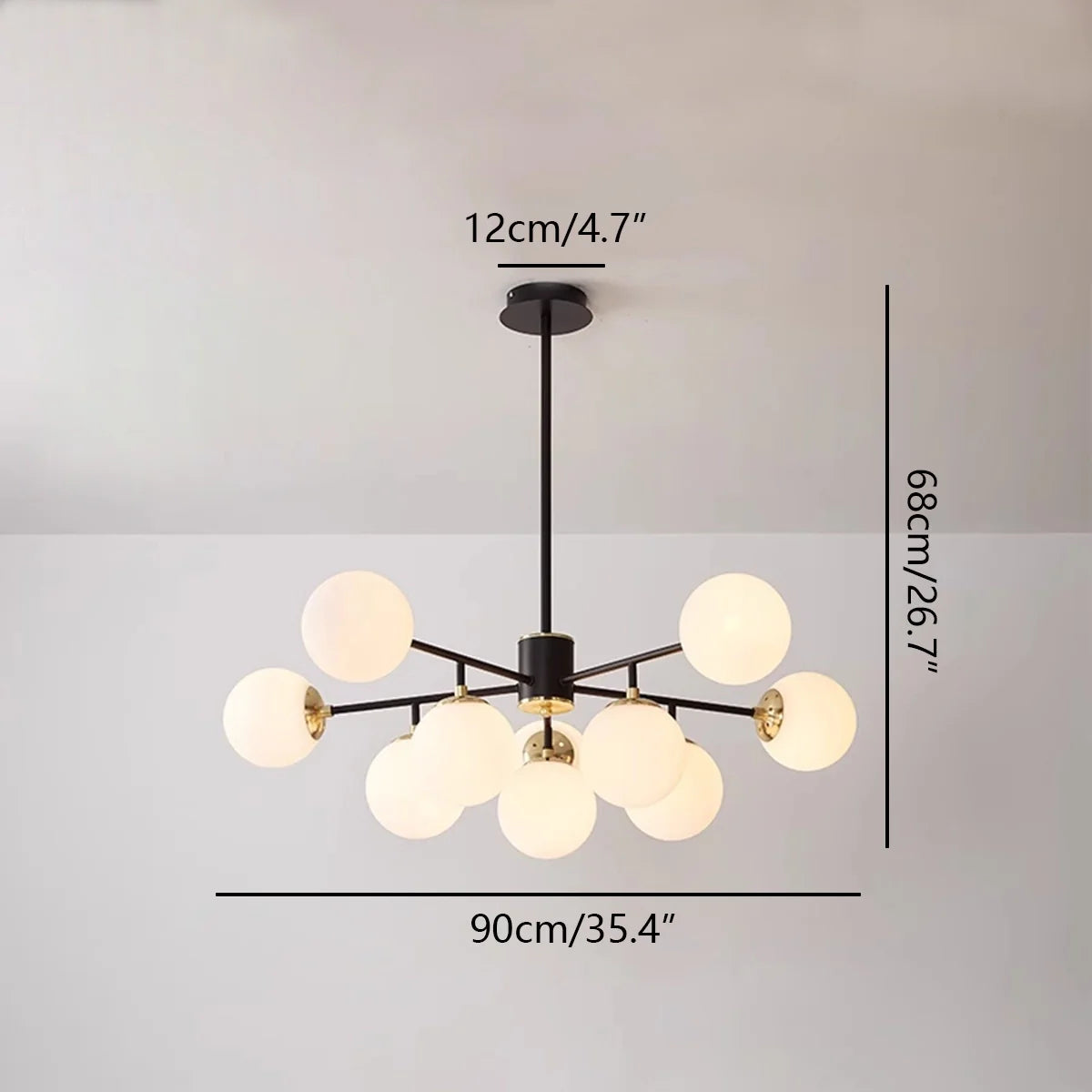 Feyran Camilla Glass Chandelier for Living Room