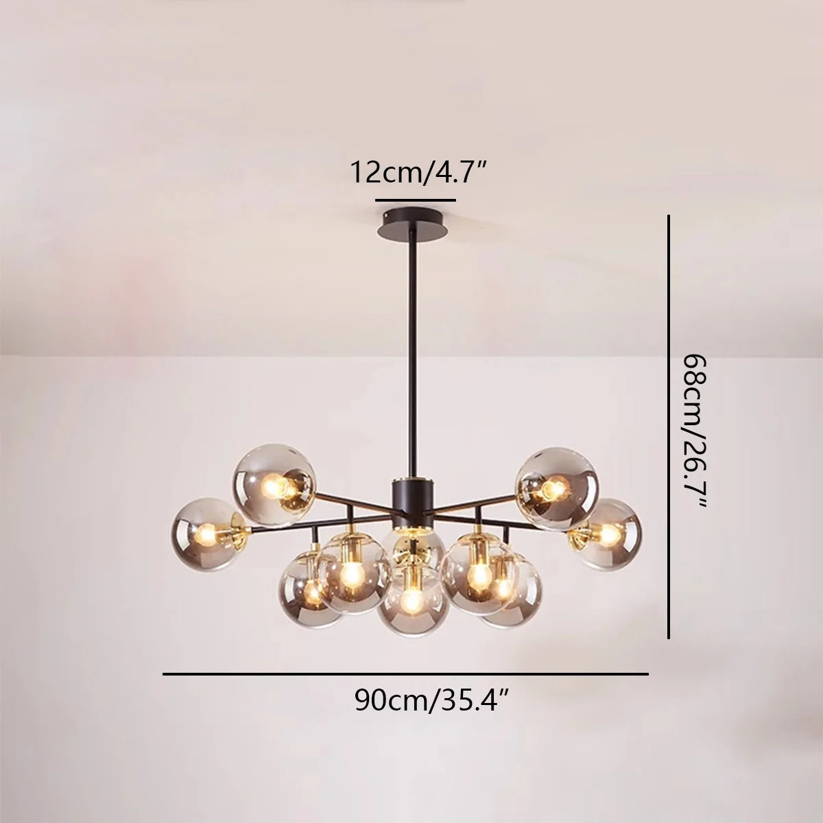Feyran Camilla Glass Chandelier for Living Room