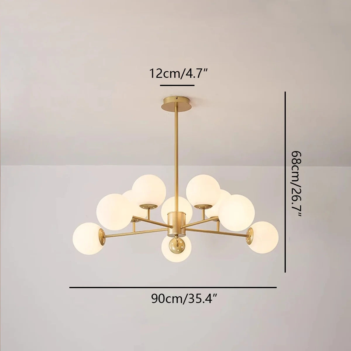 Feyran Camilla Glass Chandelier for Living Room