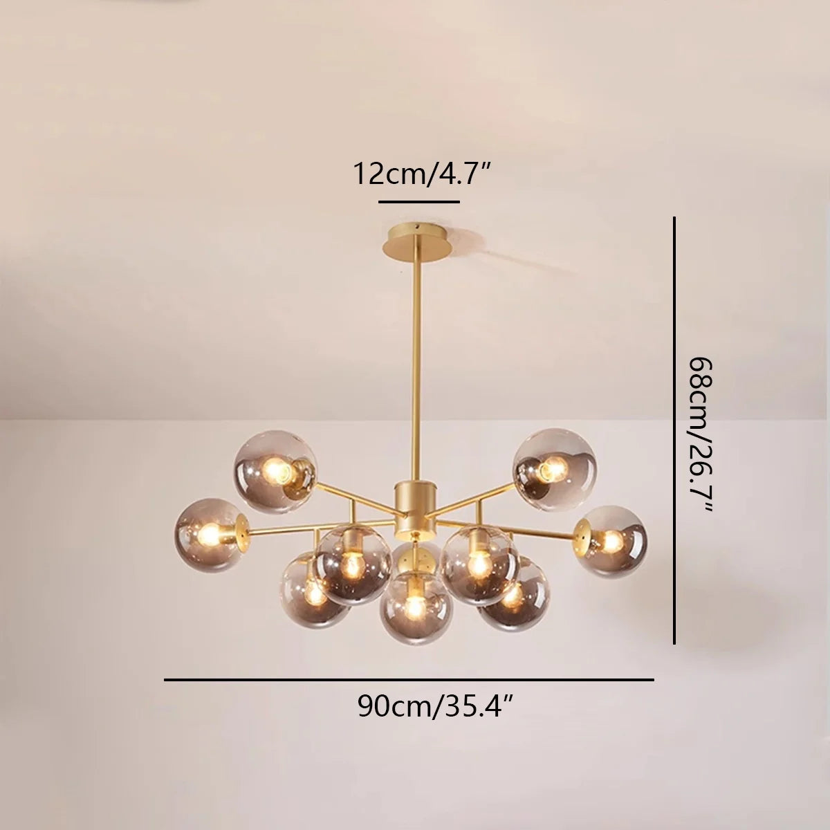 Feyran Camilla Glass Chandelier for Living Room