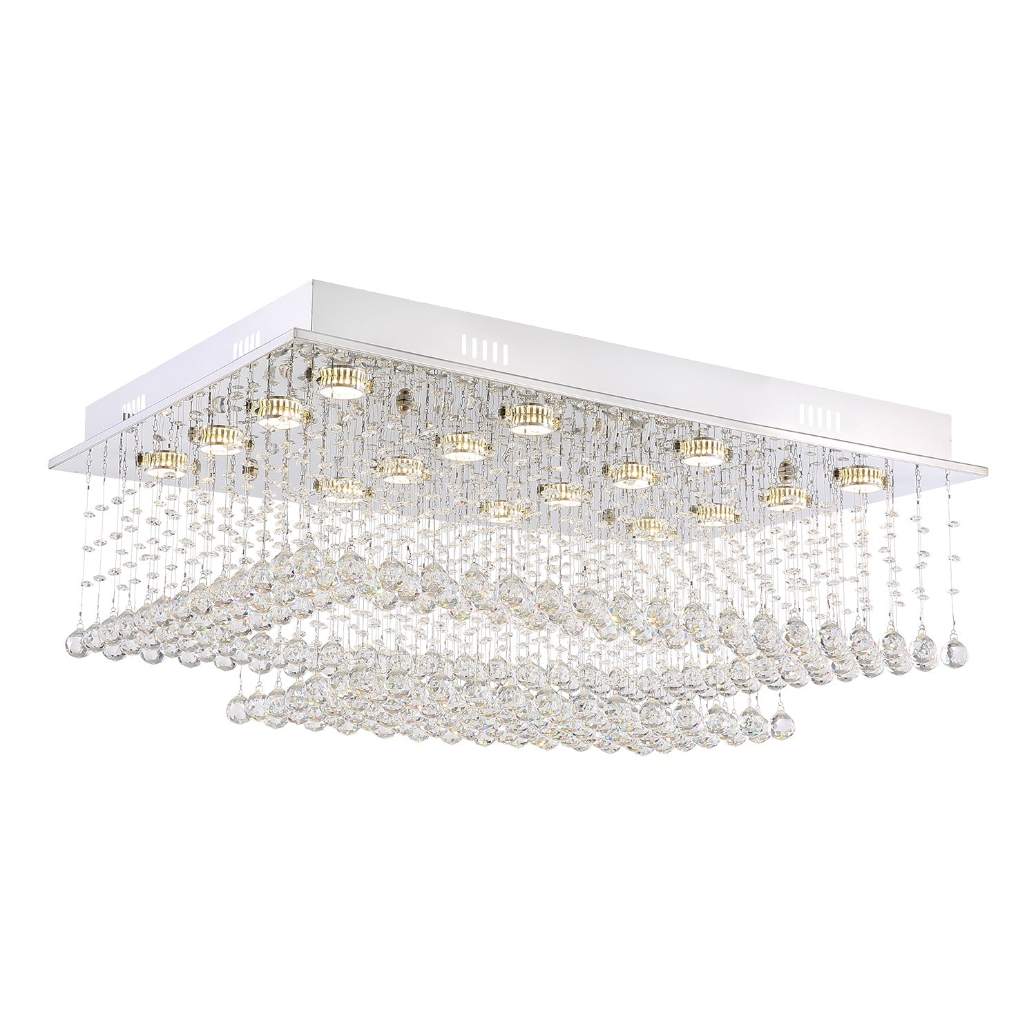 Rectangular Multi layer Cloud Design Crystal Chandelier | Feyran