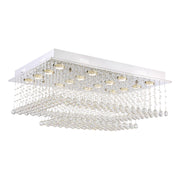 Rectangular Multi layer Cloud Design Crystal Chandelier | Feyran