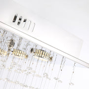 Rectangular Multi layer Cloud Design Crystal Chandelier - Canopy Detail | Feyran