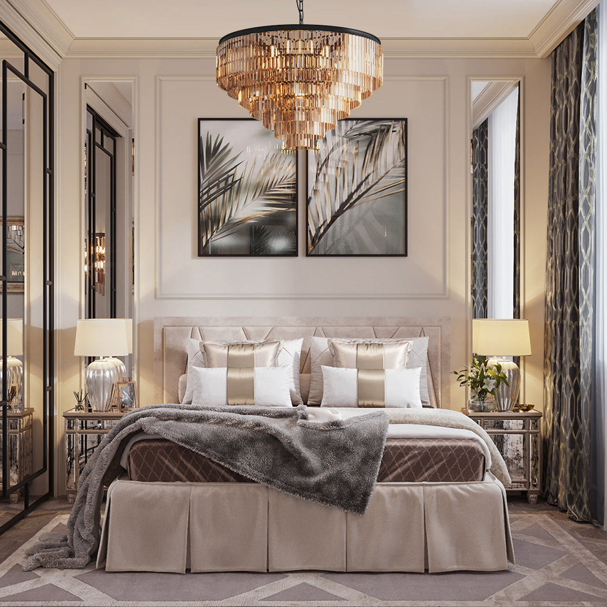 Five & Seven Tiers Crystal Chandelier - Pendant Light - Living Room | Feyran