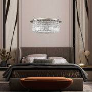 Modern Round Drum Crystal Chandelier - Bedroom | Feyran