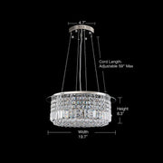 Modern Round Drum Crystal Chandelier - Dimension | Feyran