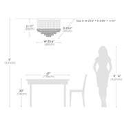 Square Low Ceiling Raindrop Crystal Chandelier---size room| Feyran