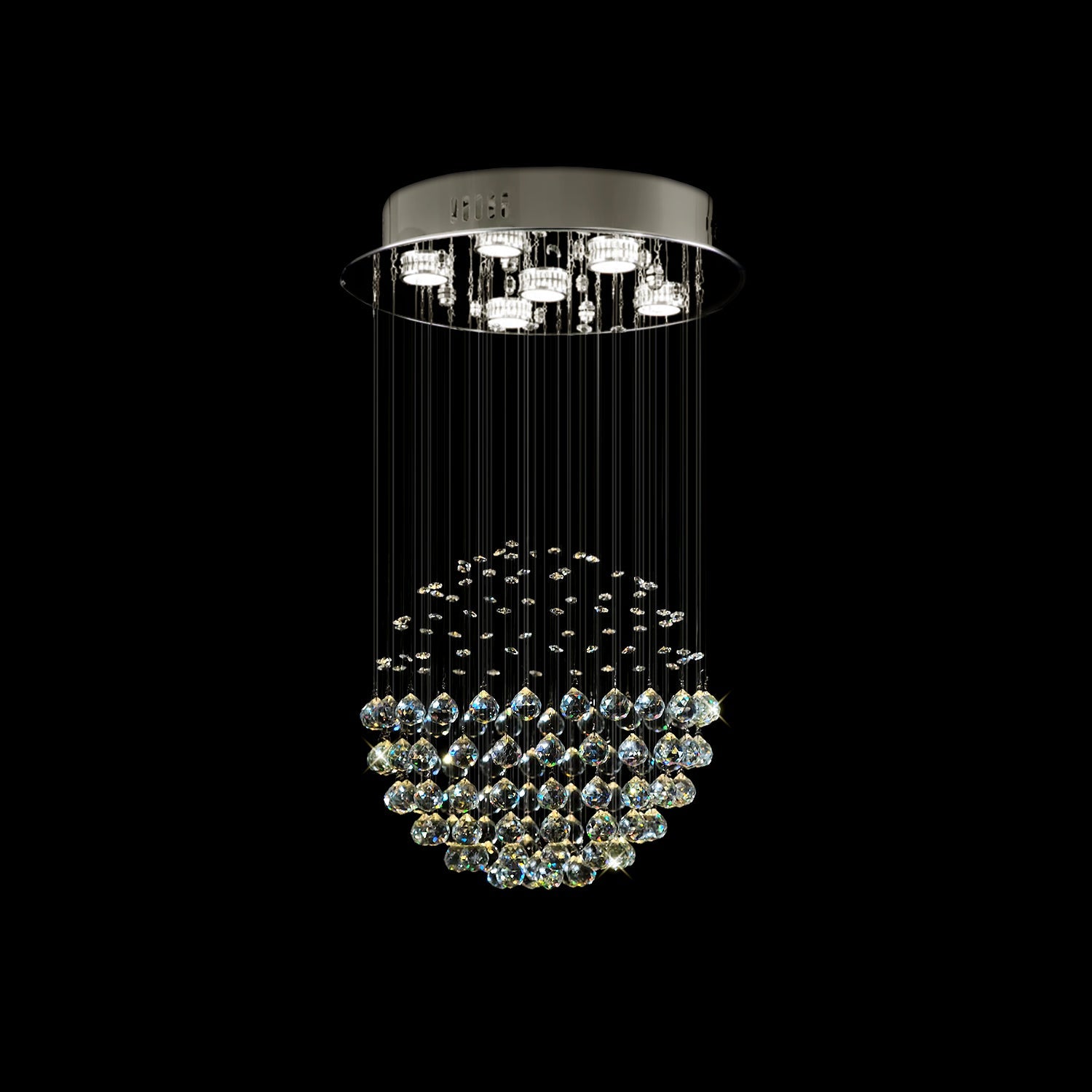 Sphere Raindrop Crystal Chandelier Ceiling Lights | Feyran