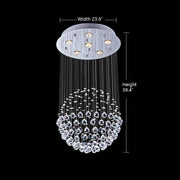 Raindrop Crystal Chandelier - Single Sphere