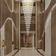 Round Raindrop Crystal Chandelier - Ceiling Light | Feyran
