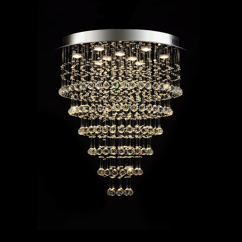Multi Layer Round Crystal Chandelier Ceiling Lights | Feyran