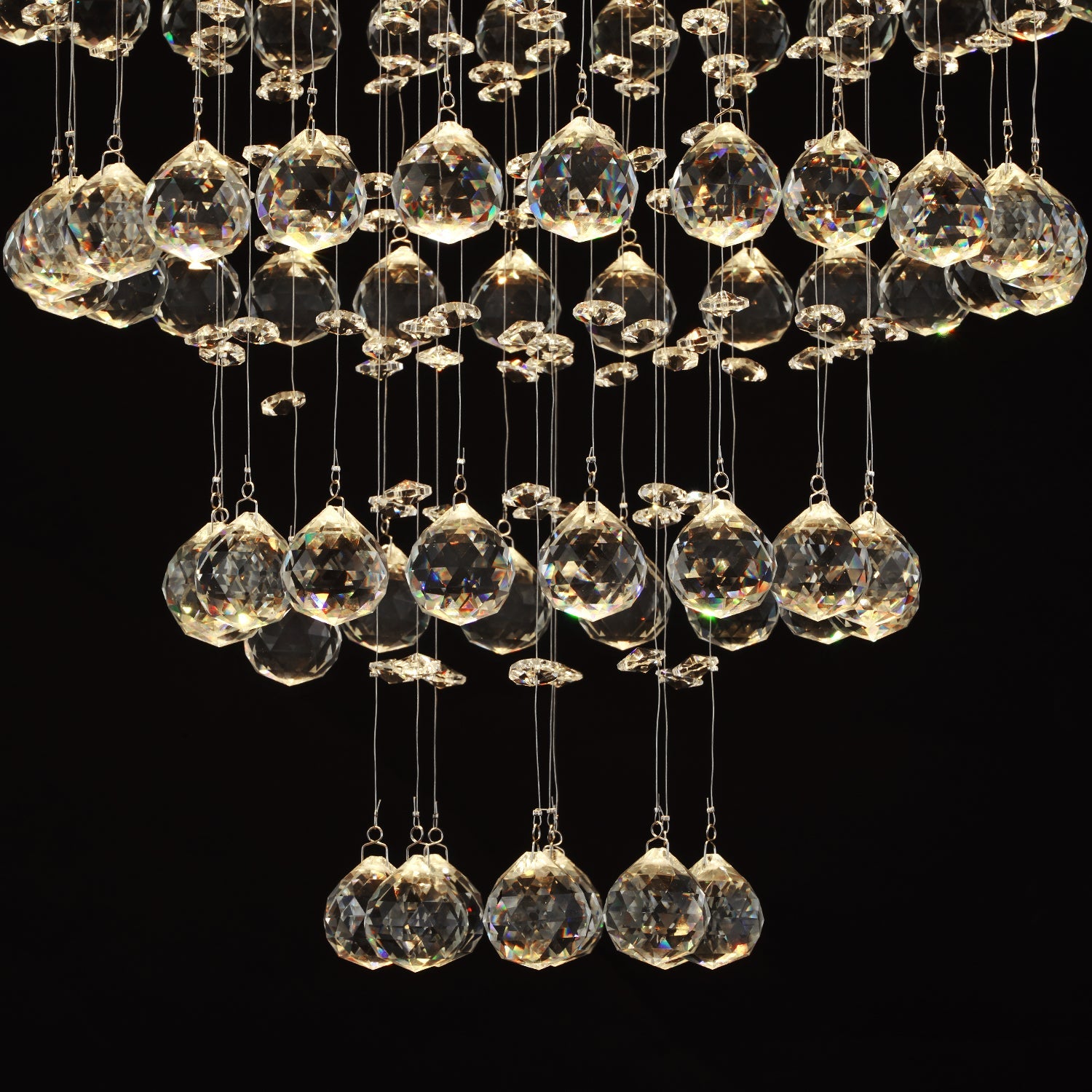 Multi Layer Round Crystal Chandelier Ceiling Lights - Detail | Feyran