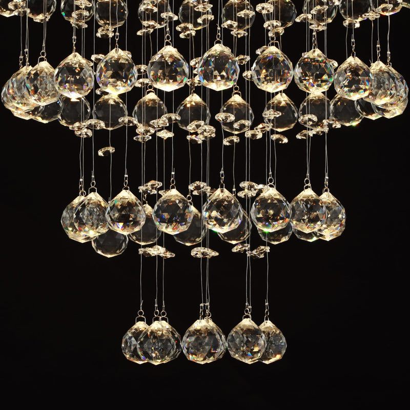 Multi Layer Round Crystal Chandelier Ceiling Lights - Detail | Feyran