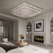 Modern Square Raindrop K9 Crystal Chandelier - Living Room | Feyran