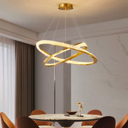 Gold Multi-layer Ring Chandelier - 2 Rings | Feyran